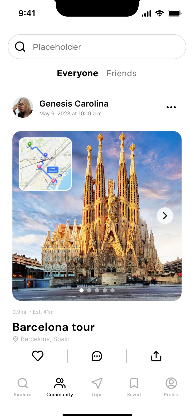 Community route feed