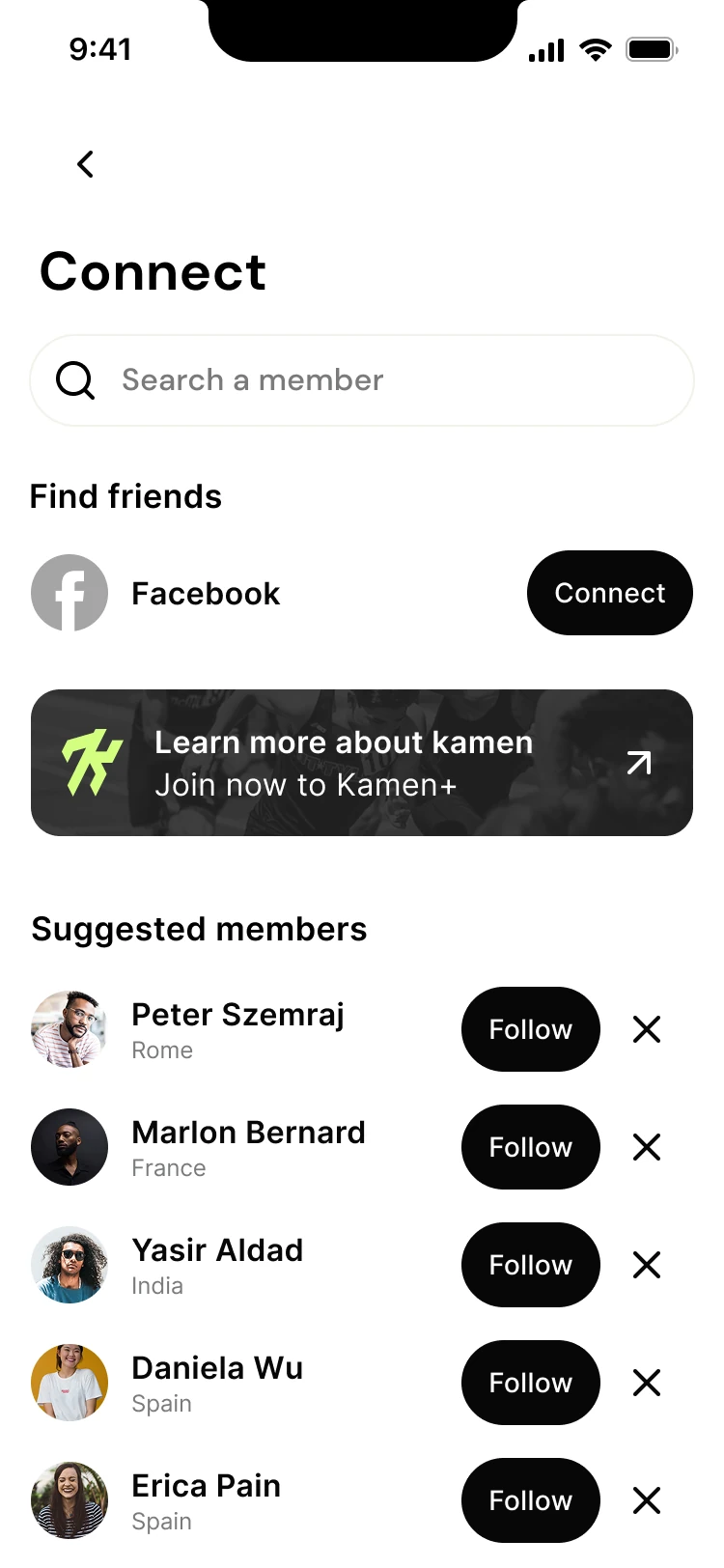 Connect with members